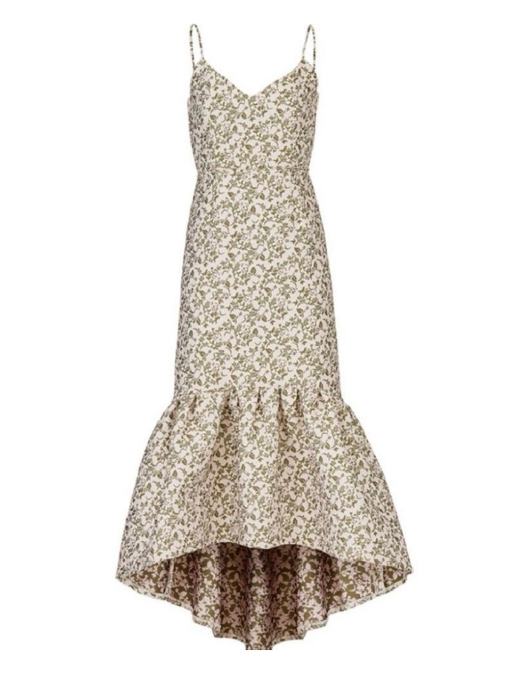 Jill Jill Stuart ‘Floral Jacquard High Low Midi Dress’